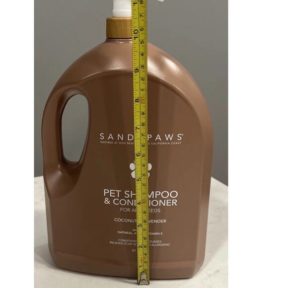 Sand + Paws Coconut & Lavender Pet Shampoo Conditioner w/ Vitamin E 81.1 Fl Oz - Picture 5 of 5